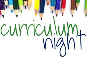 Curriculum Night: Thursday September 22nd