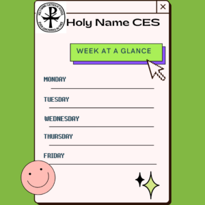 Holy Name Week at a Glance Oct. 31-Nov. 4