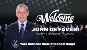 Welcome John De Faveri – Interim Director of Education
